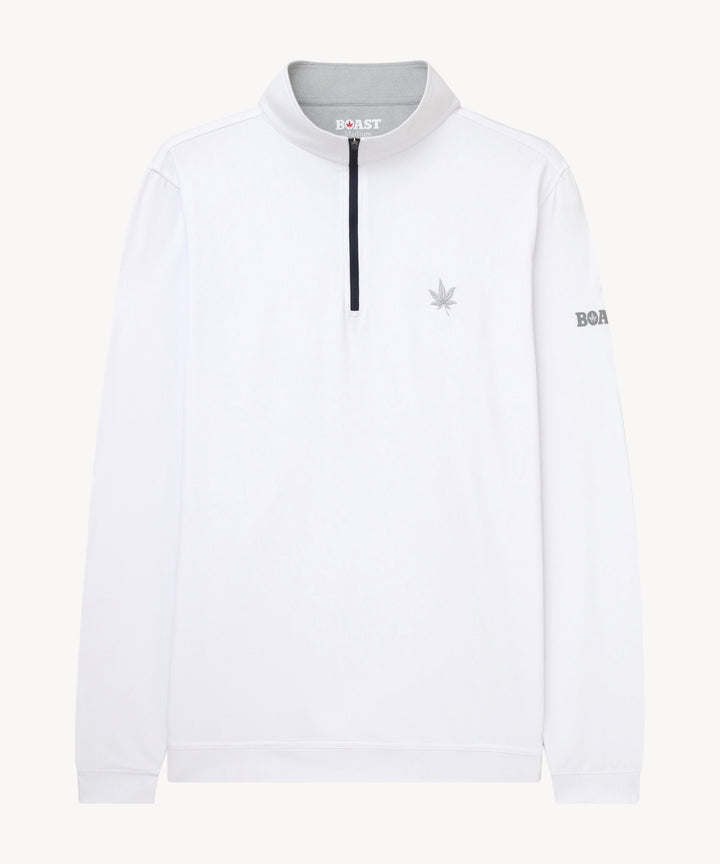 Greenwich Quarter Zip in White