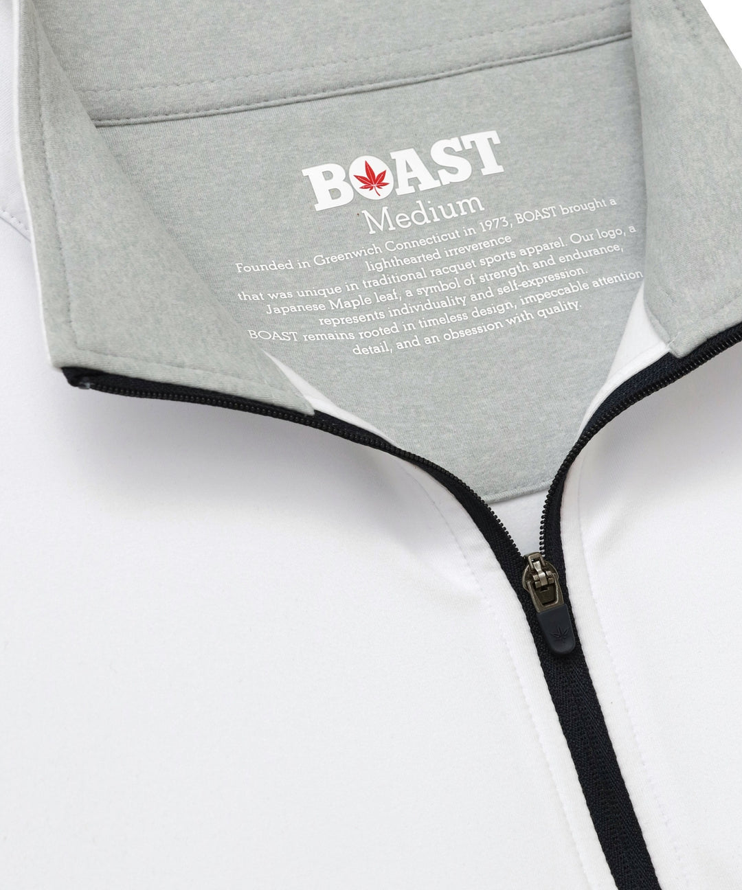 Greenwich Quarter Zip in White