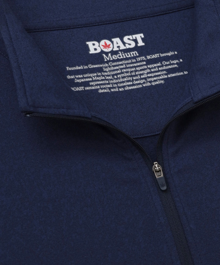 Greenwich Quarter Zip in Navy Heather