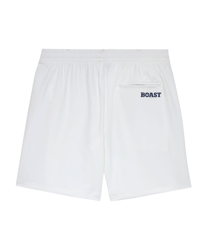 7" Tipped Peak Short in White Green Navy