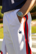 Tipped Warm-Up Pant 2.0 in White Red Navy
