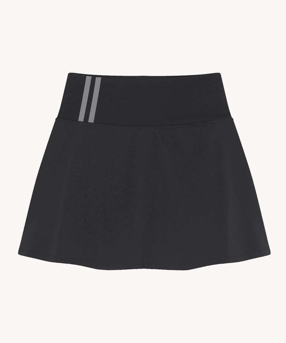 2 in 1 A-Line Skirt in Black