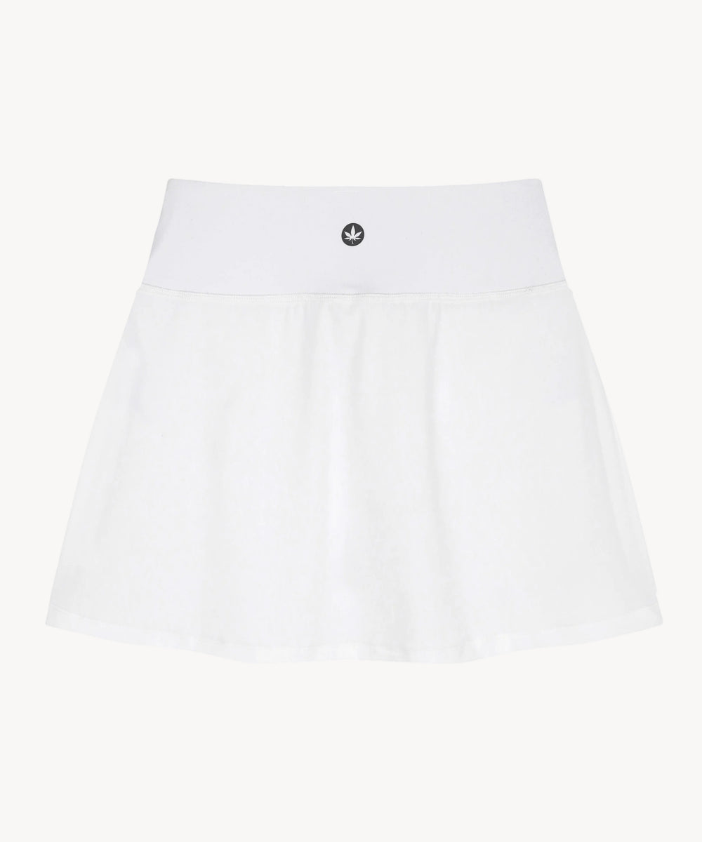 2 in 1 A-Line Skirt in White