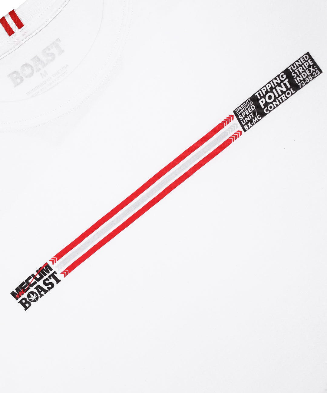 BOAST x MECUM Speedometer Pima Cotton Tee in White
