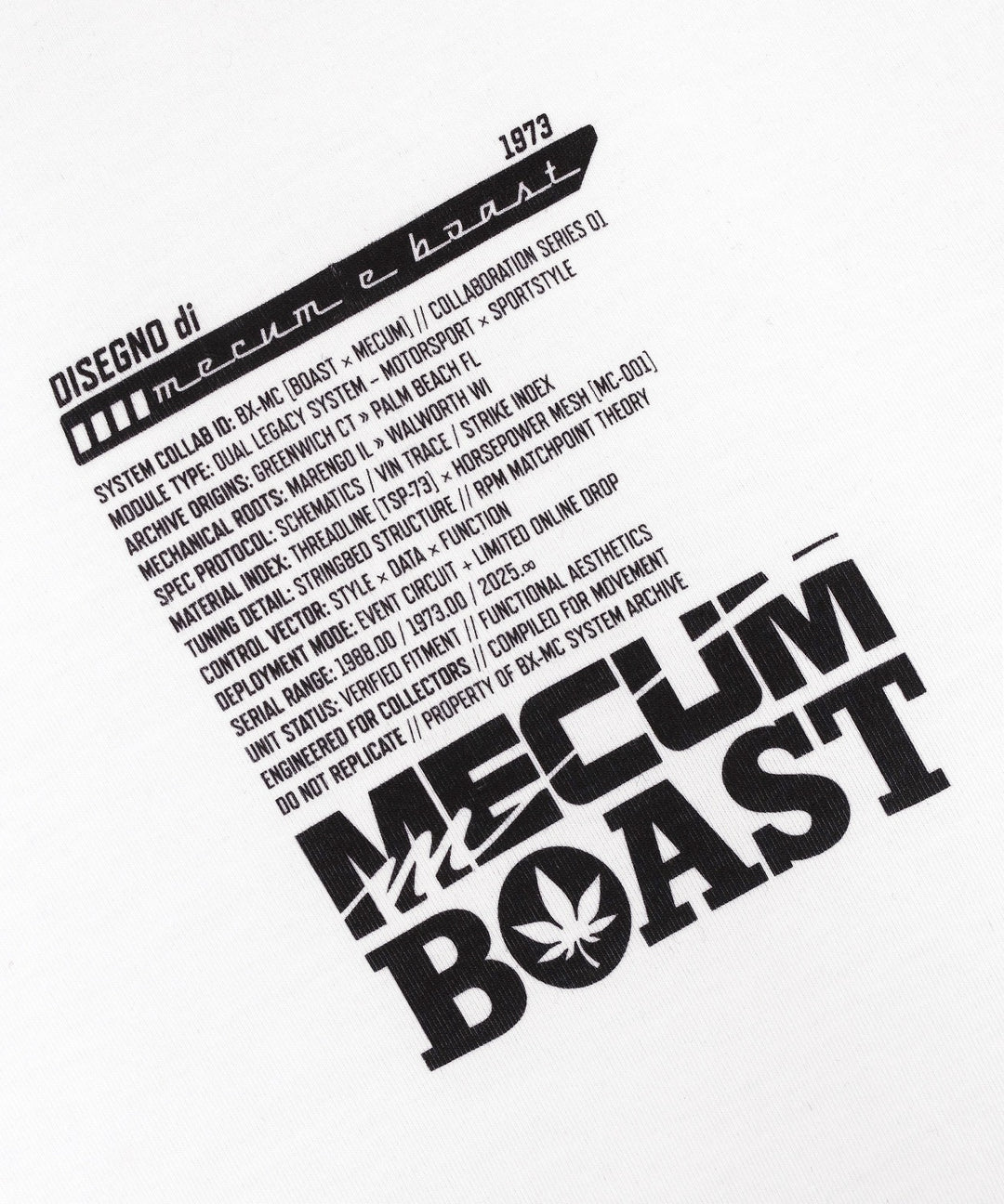 BOAST x MECUM Engine Pima Cotton Tee in White
