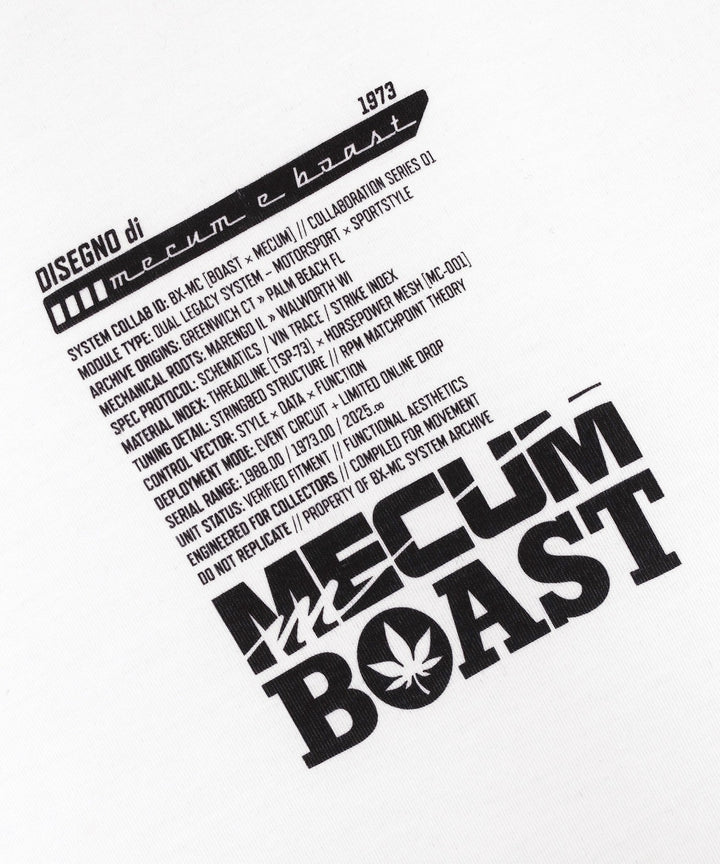 BOAST x MECUM Engine Pima Cotton Tee in White