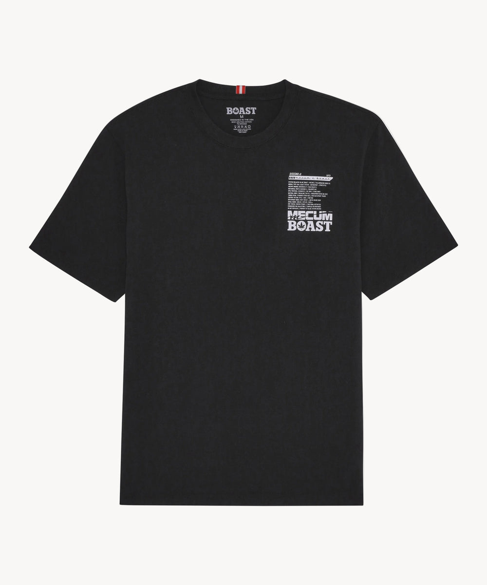 BOAST x MECUM Engine Pima Cotton Tee in Black