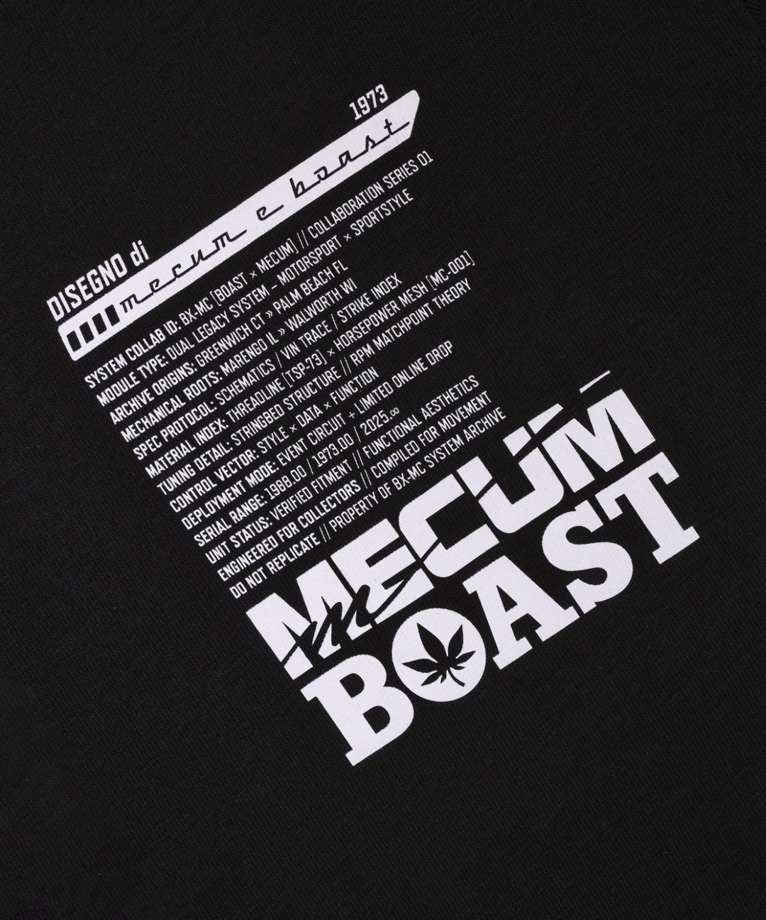 BOAST x MECUM Engine Pima Cotton Tee in Black