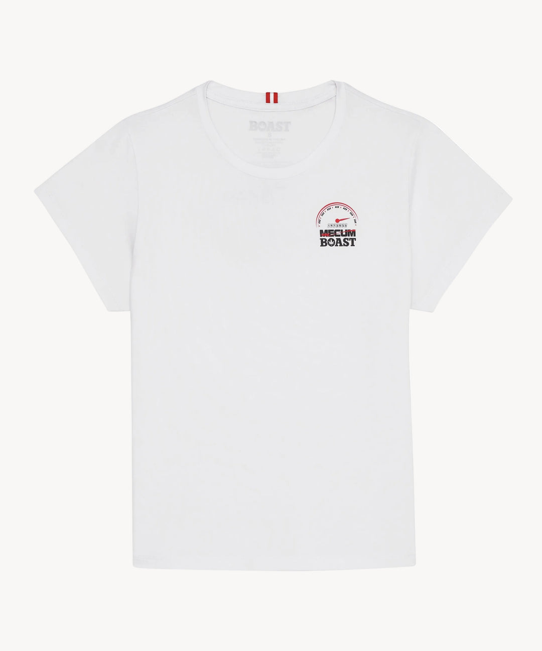 BOAST x MECUM Women's Speedometer Pima Cotton Tee in White