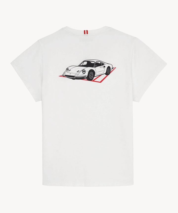 BOAST x MECUM Women's Speedometer Pima Cotton Tee in White