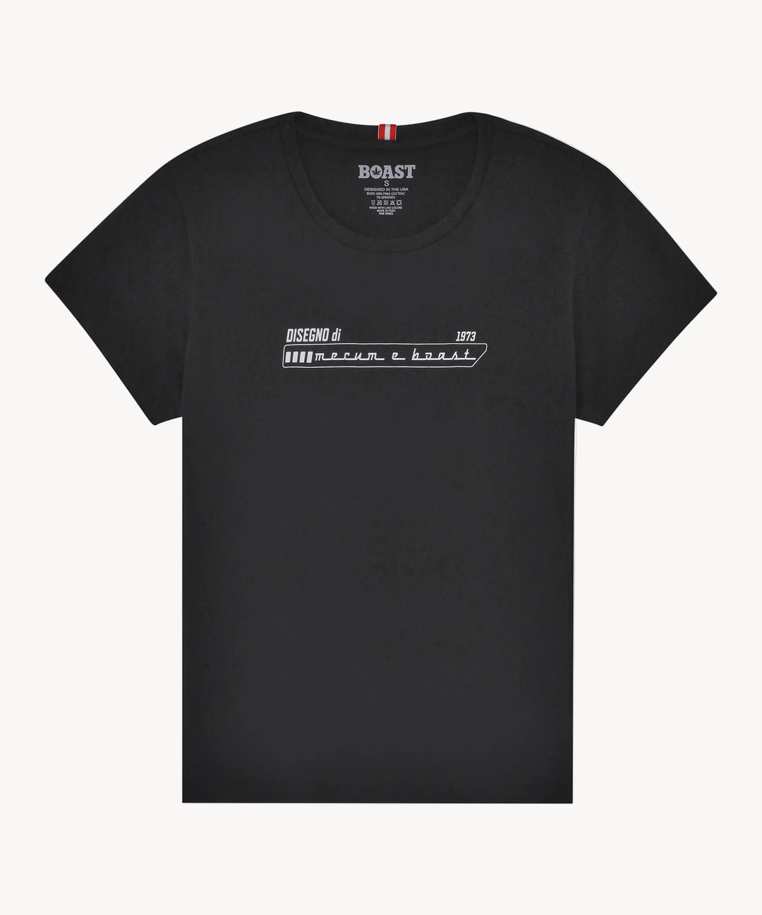 BOAST x MECUM Women's Engine Pima Cotton Tee in Black