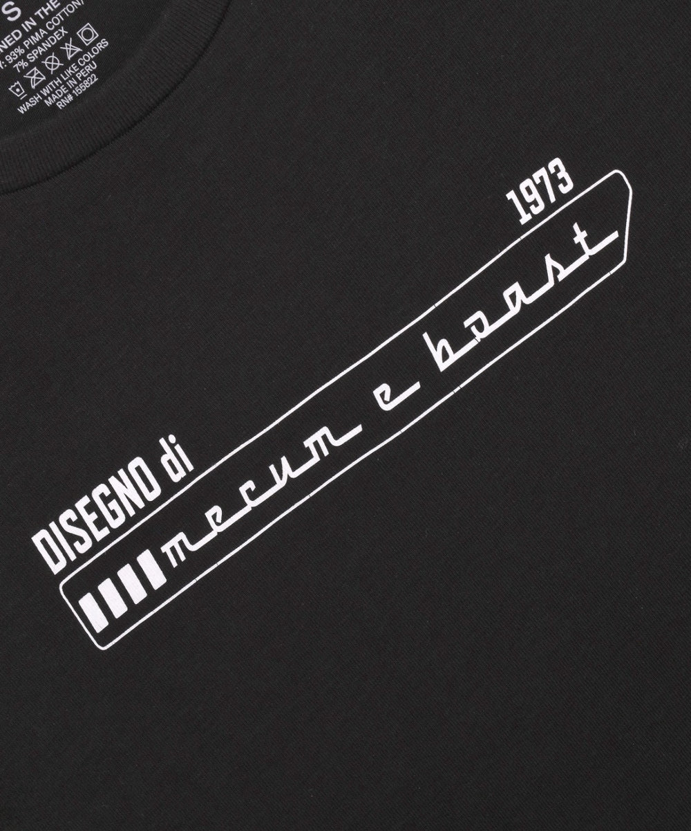 BOAST x MECUM Women's Engine Pima Cotton Tee in Black