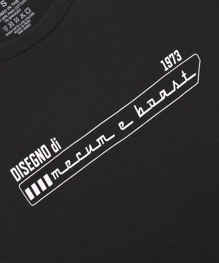 BOAST x MECUM Women's Engine Pima Cotton Tee in Black