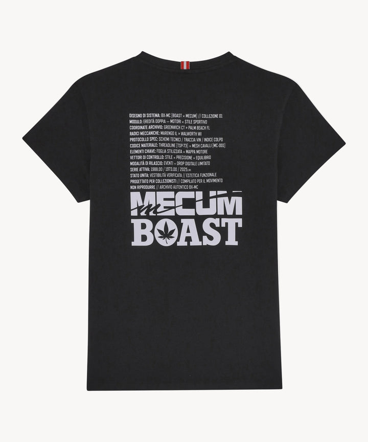 BOAST x MECUM Women's Engine Pima Cotton Tee in Black