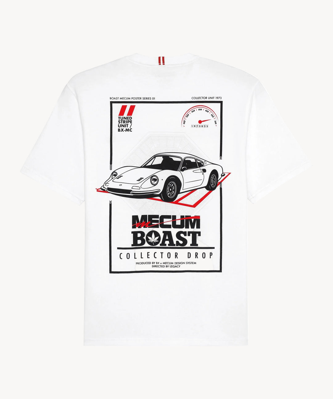 BOAST x MECUM Speedometer Pima Cotton Tee in White