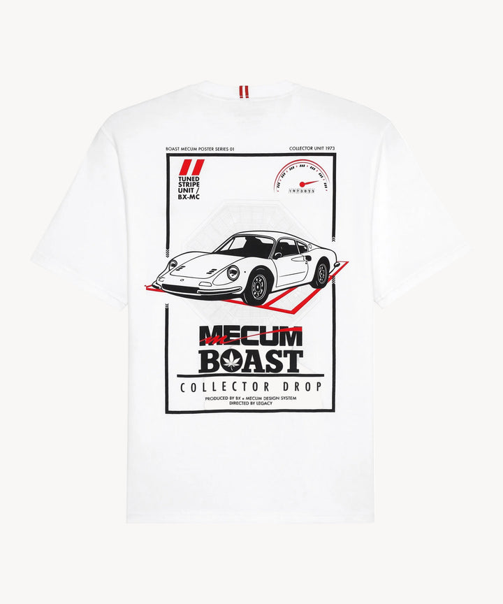 BOAST x MECUM Speedometer Pima Cotton Tee in White