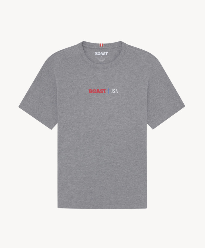 USA Tee in Heather Grey
