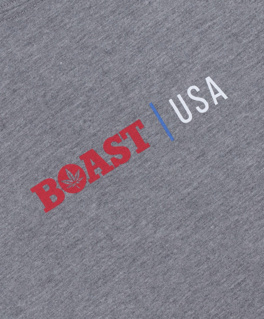 USA Tee in Heather Grey