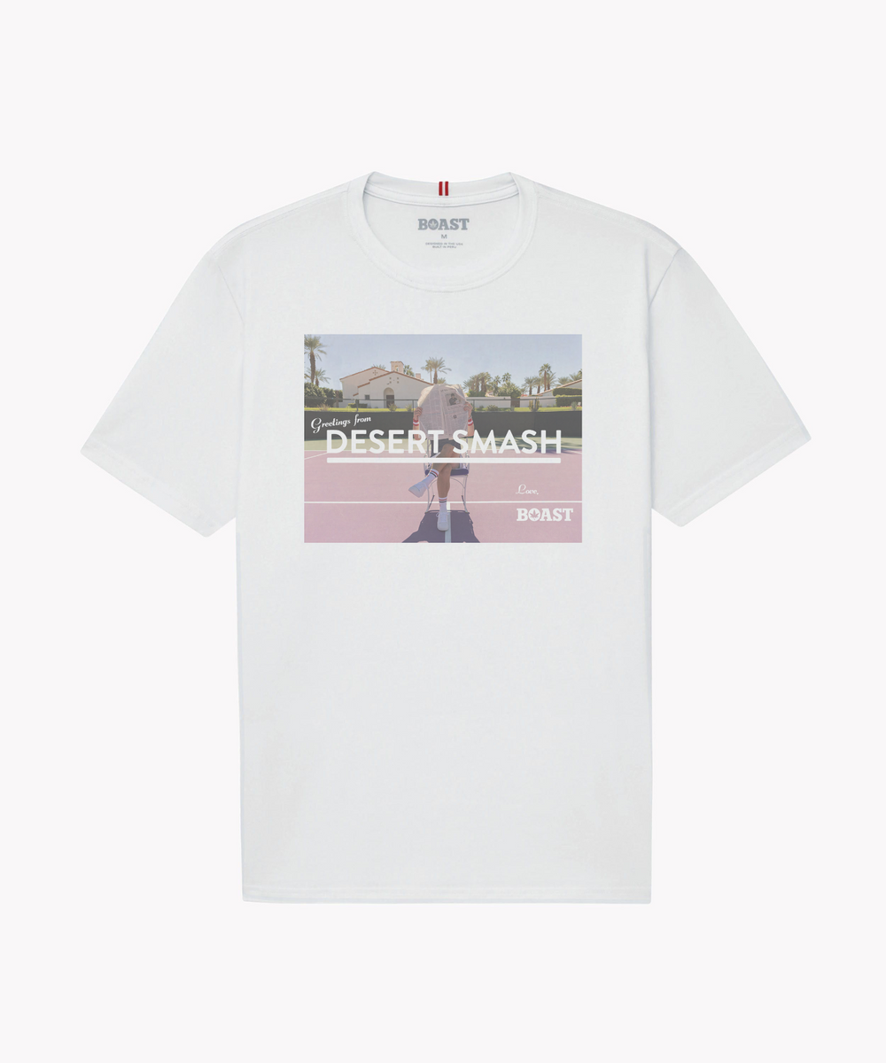 Desert Smash Pima Postcard Tee in White