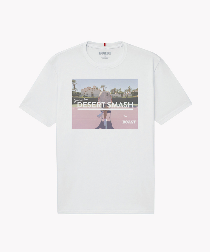 Desert Smash Pima Postcard Tee in White