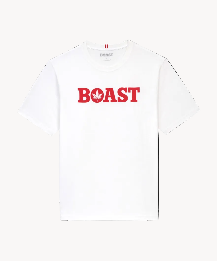 Tee in White Red