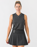 2 in 1 A-Line Skirt in Black