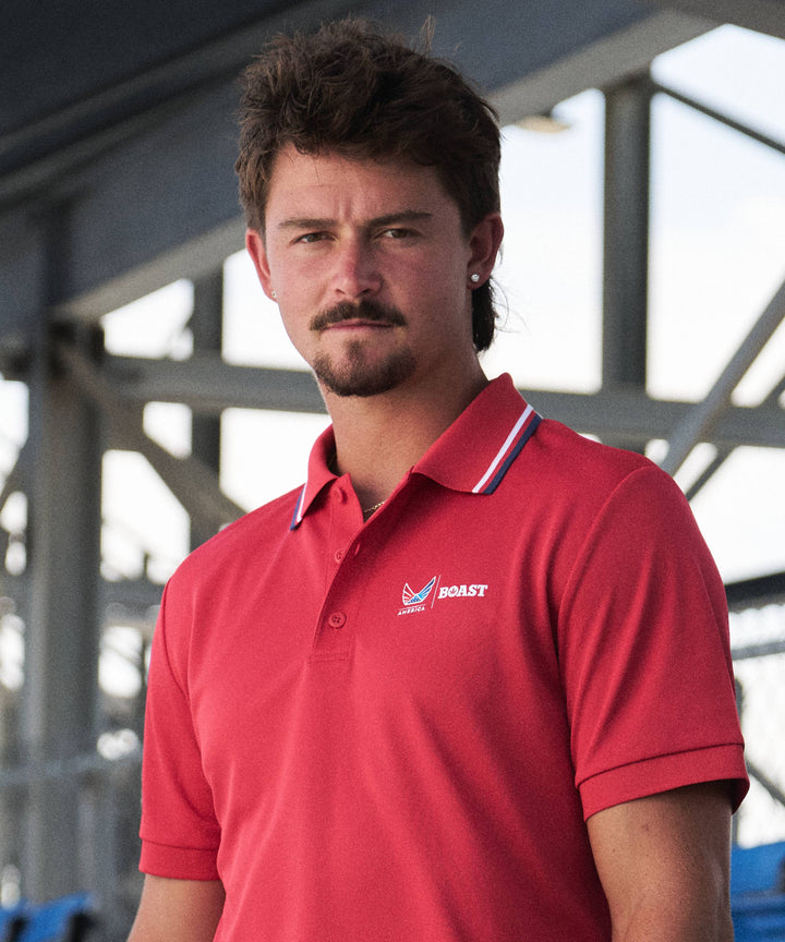 BOAST x Volition Tipped Performance Pique Polo
