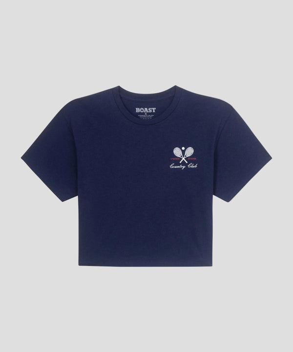 USA Country Club Crop Tee