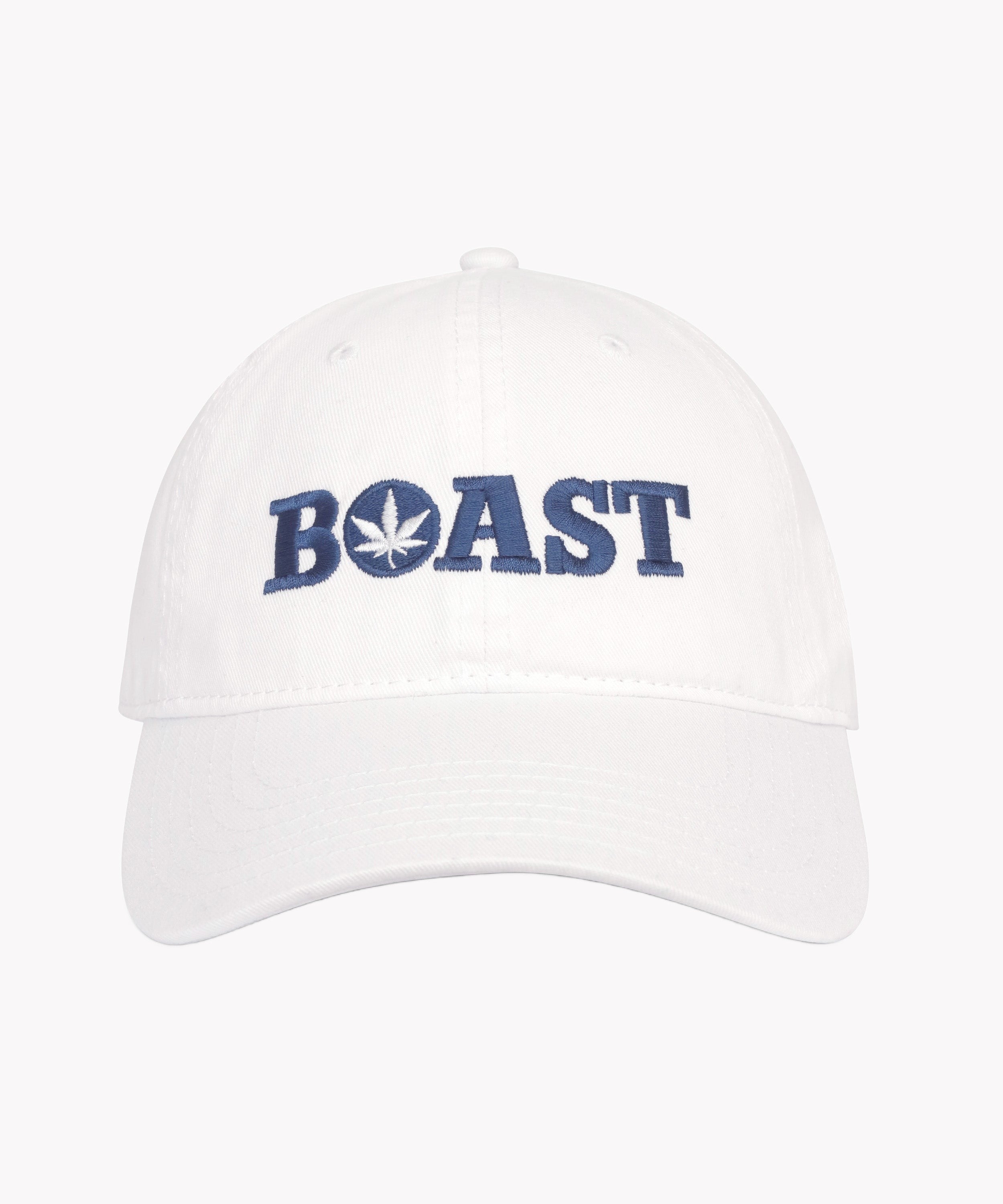 Dad Hat in White Navy