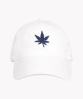Leaf Hat in White Navy