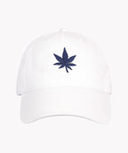 Leaf Hat in White Navy