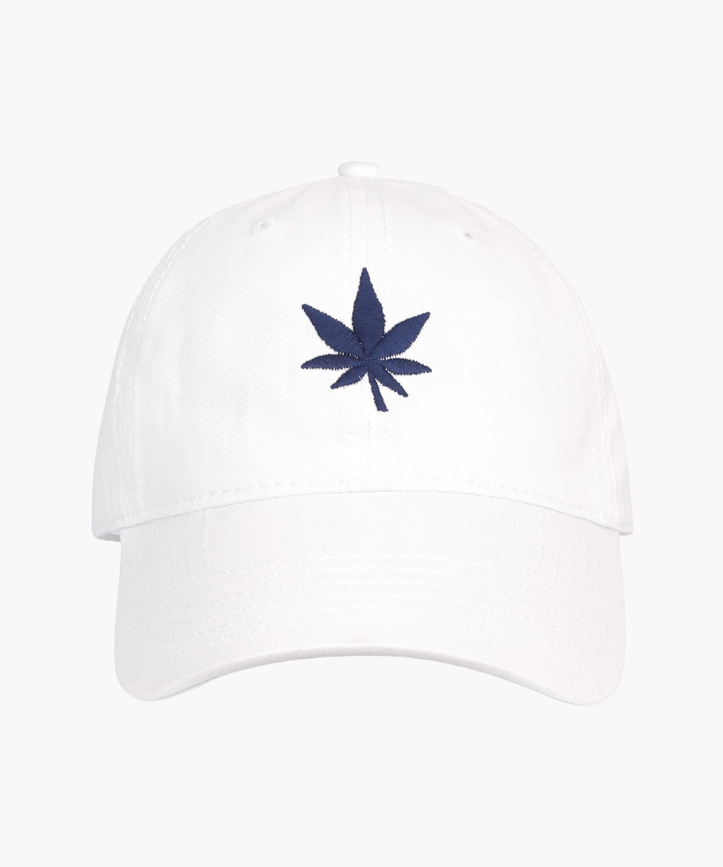 Leaf Hat in White Navy