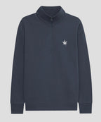 Fleece Quarter Zip in Vintage Blue