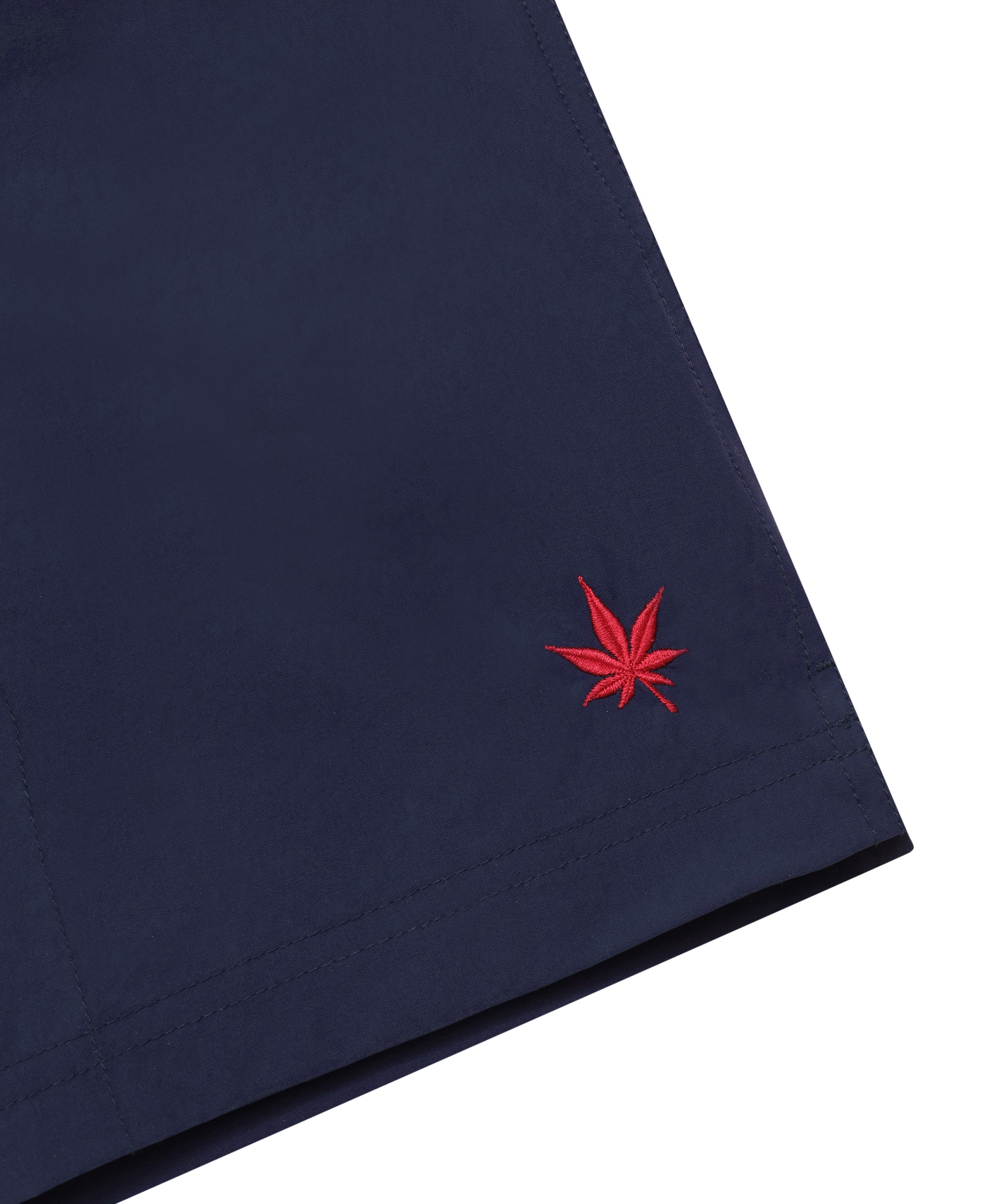 Swim Short in Navy Red Leaf