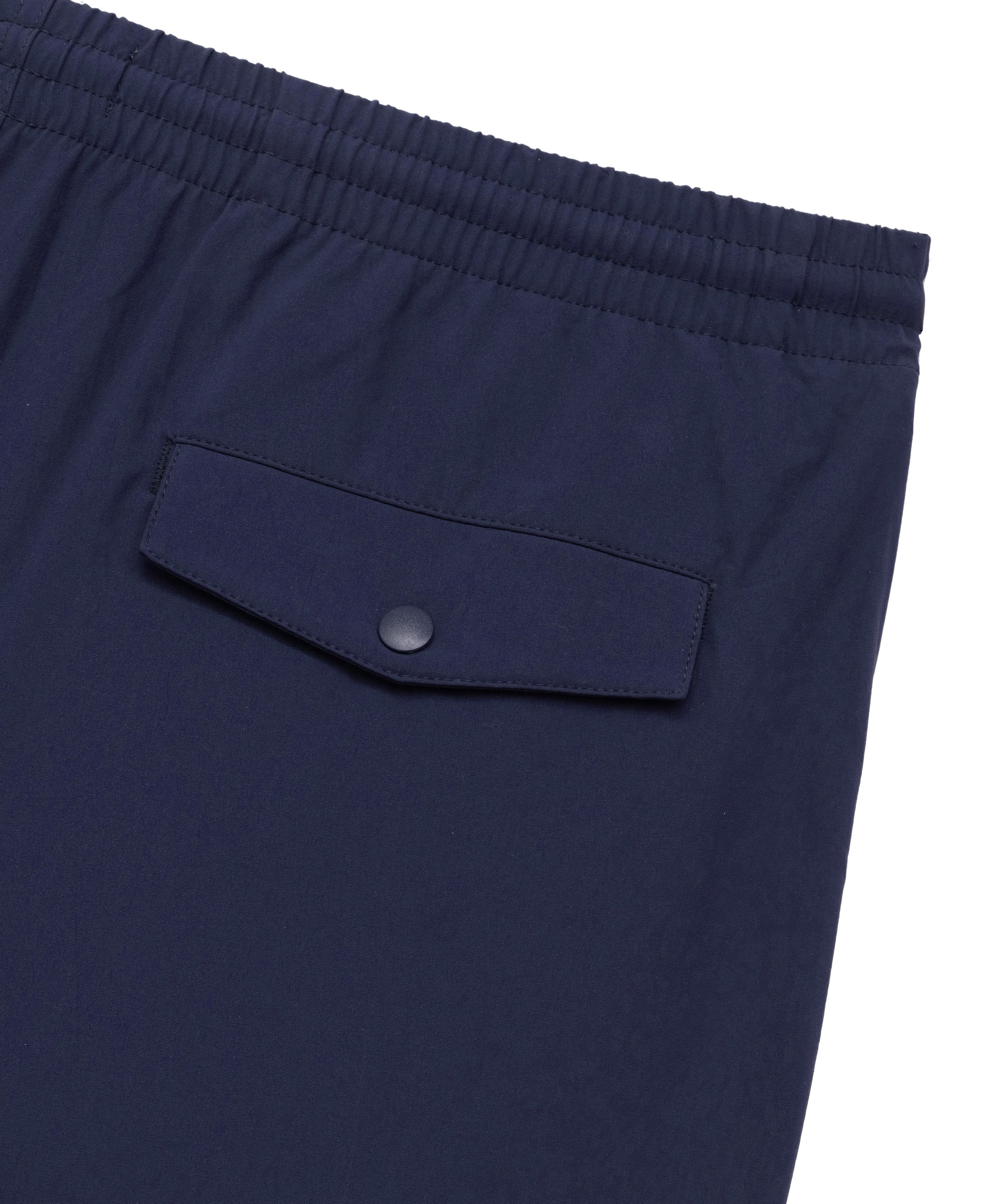 Swim Short in Navy Red Leaf