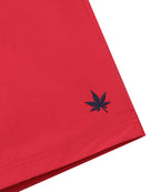Swim Short in Red Navy Leaf