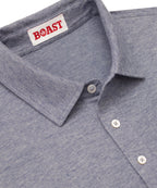 Club Polo in Navy Microstripe