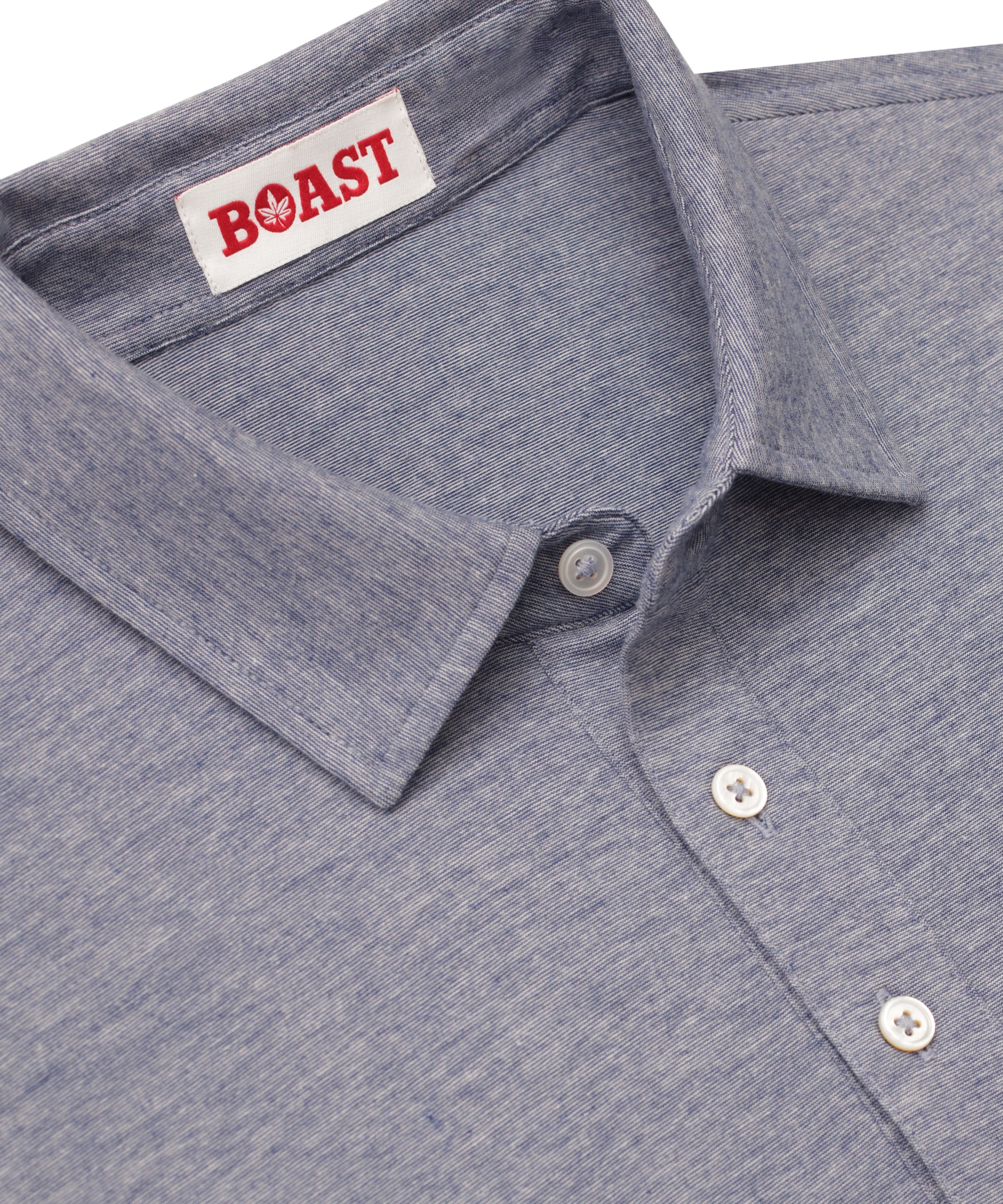 Club Polo in Navy Microstripe