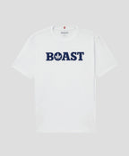 Tee in White Navy