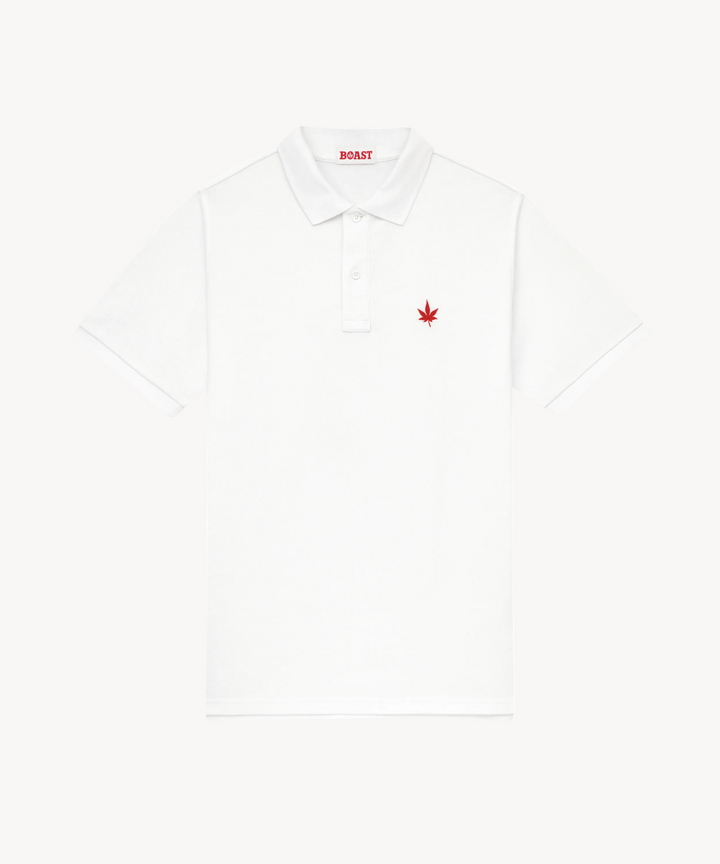 1983 Classic Polo - White with Red Leaf
