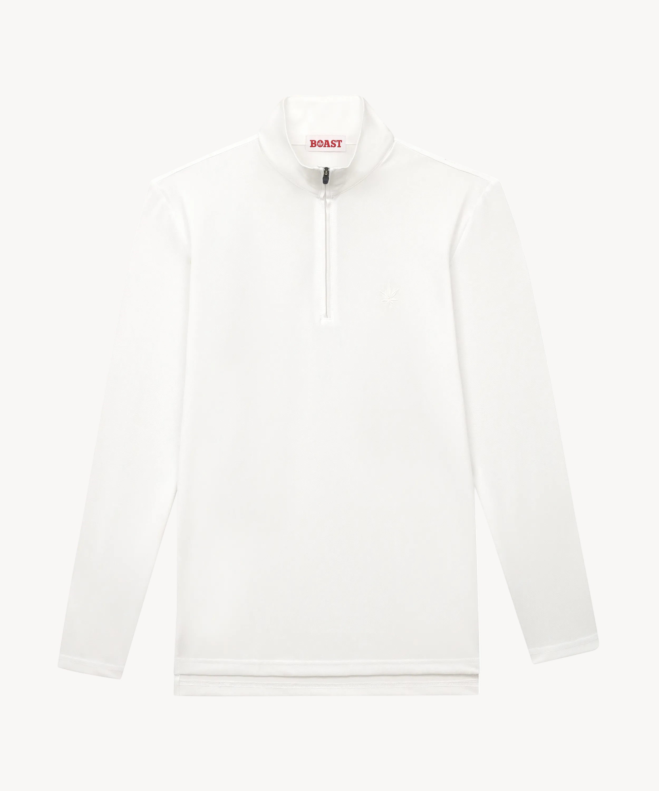 Lightweight Quarter Zip White - White Leaf