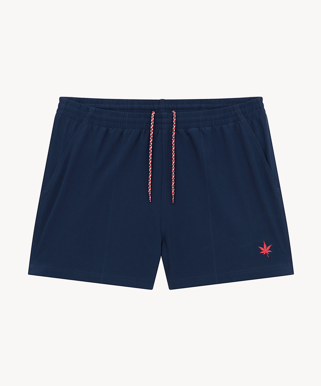 Match Short - Navy with Red Leaf