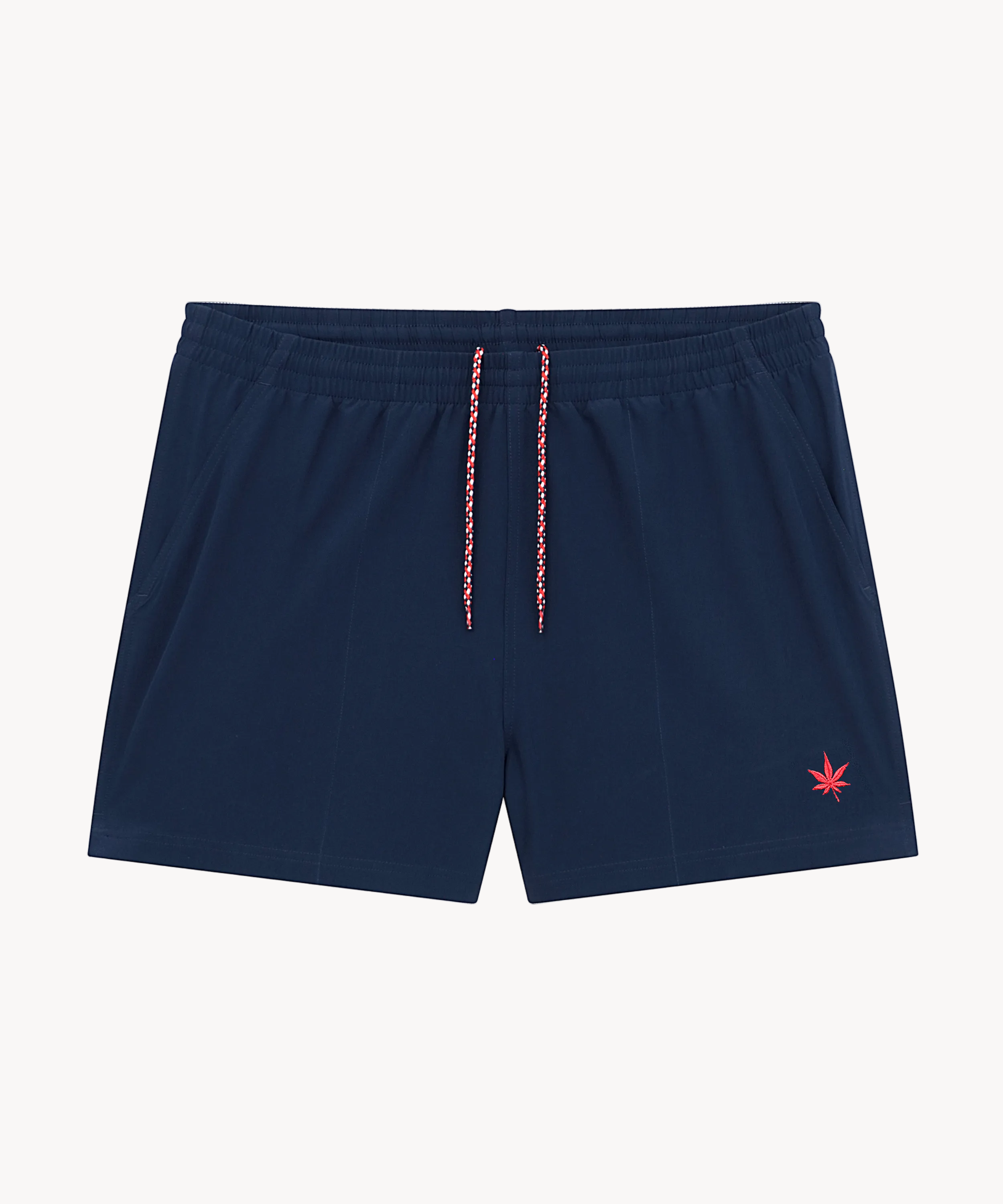 Match Short - Navy with Red Leaf