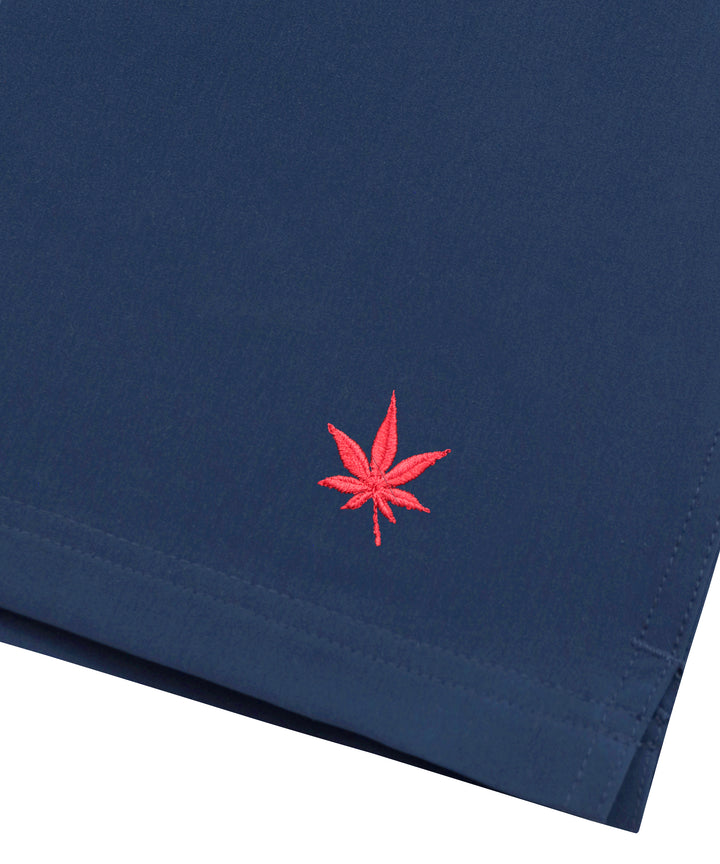 Match Short - Navy with Red Leaf