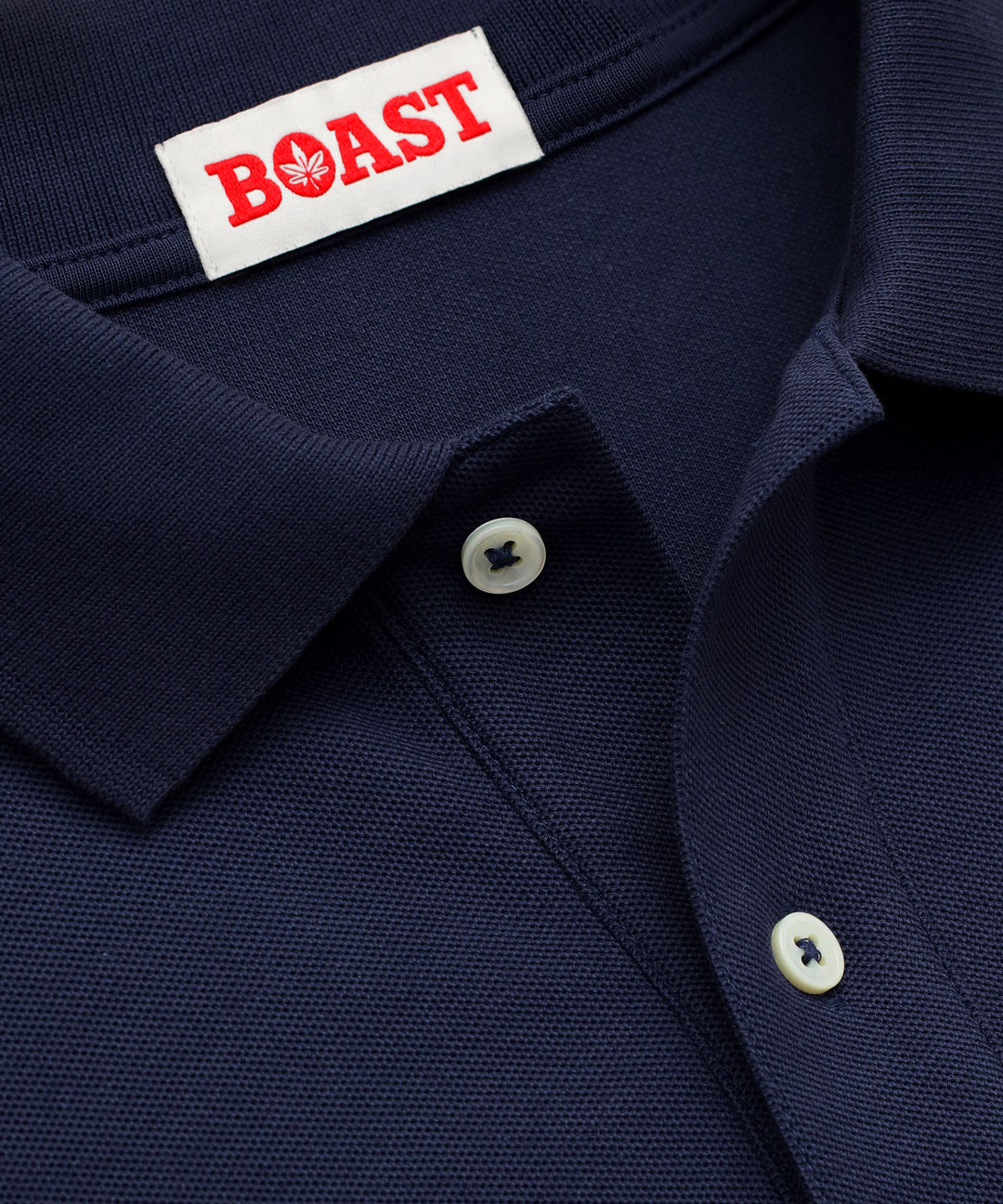 1983 Classic Pique Polo - Navy with Green Leaf