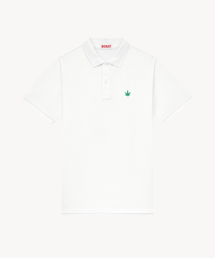 1983 Classic Polo - White with Green Leaf