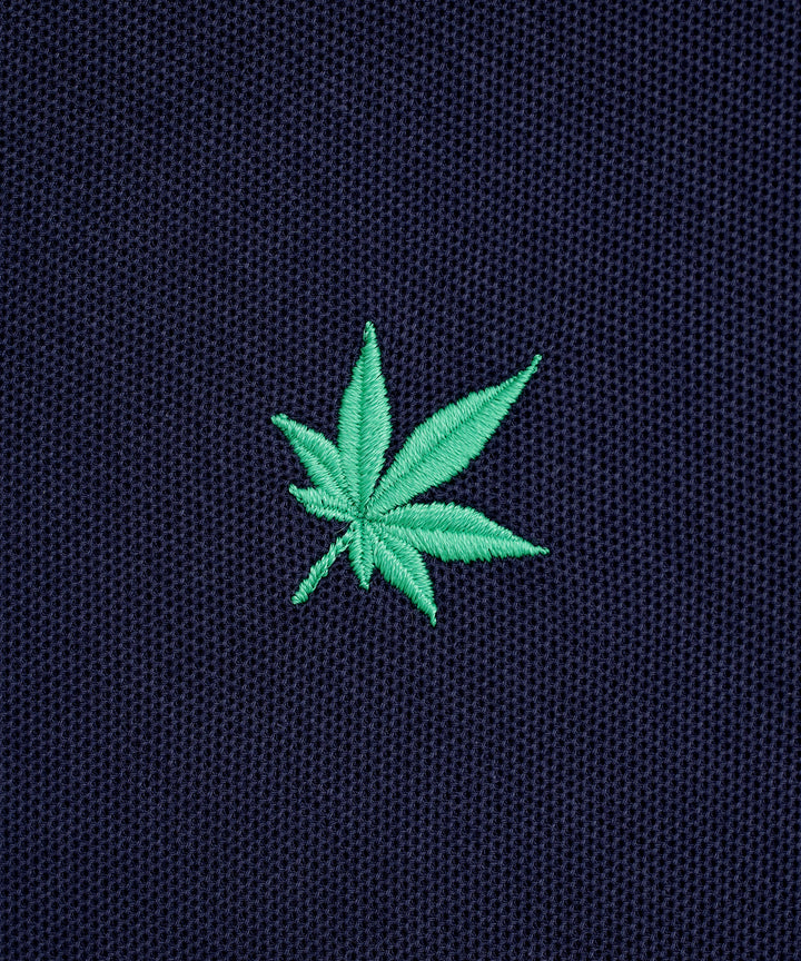 1983 Classic Pique Polo - Navy with Green Leaf